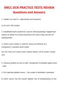 ONCC OCN Practice Tests Review Actual &lpar;Latest 2026 &sol; 2027 Update&rpar; Questions & Accurate Correct Answers &lpar;100&percnt; Correct Verified Answers&rpar; Already Graded A&plus;&period;
