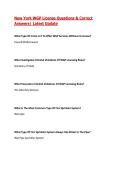 New York WGP License Exam Questions & Correct Answers&vert; Latest Update