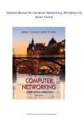 Computer Networking Solution Manual 8th Edition &vert; All Chapters &vert; James Kurose & Keith Ross
