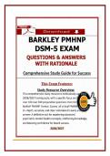 Barkley PMHNP DSM-5 Exam Questions and Answers with Rationale 2026&sol;2027
