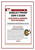 Barkley PMHNP DSM-5 Exam Questions and Answers with Rationale 2026&sol;2027
