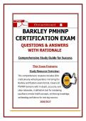 Barkley PMHNP Exams Questions and Answers Complete Bundle