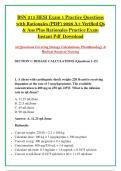 BSN 215 HESI Exam 1 Practice Questions &NewLine;with Rationales &lpar;PDF&rpar; 2026 A&plus; Verified Qs &NewLine;& Ans Plus Rationales Practice Exam  &NewLine;Instant Pdf Download