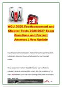 WGU D638 Pre-Assessment & Chapter Tests Study Guide &vert; 180&plus; Exam Questions & Verified Answers &vert; Formative & Summative Assessment&comma; Student Engagement&comma; Standards Alignment&comma; Feedback & Data-Driven Instruction &vert; Western Governors University &lpar;WGU&rpar;