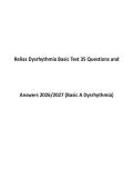 Relias Dysrhythmia Basic Test 35 Questions and Answers 2026&sol;2027 &lpar;Basic A Dysrhythmia&rpar;&NewLine;