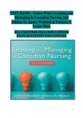 Yoder-Wise's Leading and Managing in Canadian Nursing&comma; 2nd Edition &colon; Test Bank &vert; Ultimate Study Guide &semi; All-Inclusive Exam Preparation Resource