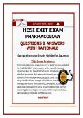 HESI Exit Exam Pharmacology Questions and Answers with Rationale 2026&sol;2027
