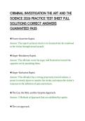CRIMINAL INVESTIGATION THE ART AND THE&NewLine;SCIENCE 2026 PRACTICE TEST SHEET FULL&NewLine;SOLUTIONS CORRECT ANSWERS&NewLine;GUARANTEED PASS