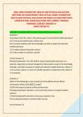 WGU D694 ELEMENTARY HEALTH AND PHYSICAL EDUCATION &NewLine;METHODS OA EXAM NEWEST 2026 ACTUAL EXAM&vert; ELEMENTARY &NewLine;HEALTH AND PHYSICAL EDUCATION METHODS OA EXAM PREP WITH &NewLine;COMPLETE REAL EXAM QUESTIONS AND CORRECT VERIFIED ANSWERS&sol; ALREADY GRADED A&plus;  &lpar;MOST RECENT&excl;