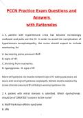 PCCN Practice Exam with Rationales Actual &lpar;Latest 2026 &sol; 2027 Update&rpar; Questions & Accurate Correct Answers &lpar;100&percnt; Correct Verified Answers&rpar; Already Graded A&plus;