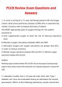 PCCN Review Exam Actual &lpar;Latest 2026 &sol; 2027 Update&rpar; Questions & Accurate Correct Answers &lpar;100&percnt; Correct Verified Answers&rpar; Already Graded A&plus;