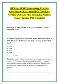 BSN 215 HESI Pharmacology Practice &NewLine;Questions NCLEX-Style &lpar;PDF&rpar; 2026 A&plus; &NewLine;Verified Qs & Ans Plus Rationales Practice &NewLine;Exam &vert; Instant Pdf Download