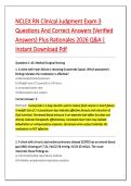 NCLEX RN Clinical Judgment Exam 3 &NewLine;Questions And Correct Answers &lpar;Verified &NewLine;Answers&rpar; Plus Rationales 2026 Q&A &vert; &NewLine;Instant Download Pdf