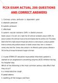PCCN EXAM 200 Questions Actual &lpar;Latest 2026 &sol; 2027 Update&rpar; Questions & Accurate Correct Answers &lpar;100&percnt; Correct Verified Answers&rpar; Already Graded A&plus;