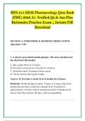BSN 215 HESI Pharmacology Quiz Bank &NewLine;&lpar;PDF&rpar; 2026 A&plus; Verified Qs & Ans Plus &NewLine;Rationales Practice Exam &vert; Instant Pdf &NewLine;Download 