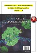 Test Bank for Karp&rsquo;s Cell and Molecular Biology&comma; 9th Edition &vert; Chapters 1&ndash;18 Complete &vert; Latest Study Guide 2026 &vert; Gerald Karp & Janet Iwasa