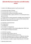 2025 AHA PALS Exam A Questions and 100&percnt; Verified Answer&NewLine;