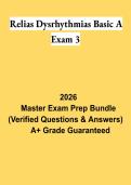 Relias Dysrhythmias Basic A Exam 3 PDF &vert; Practice Questions&comma; Study Guide & ECG Rhythm Review 2026