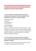 NUR 215 EXAM 3 PRACTICE QUESTIONS &lpar;ARIZONA COLLEGE OF NURSING&rpar; COMPREHENSIVE EXAM REVIEW QUESTIONS COMPLETE WITH 100&percnt; VERIFIED ANSWERS