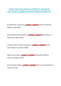 ODS Exam Prep Newes 2026&sol;2027 Questions &NewLine;and Correct Detailed Answers Already Graded A&plus; 