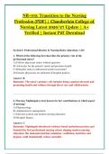 NR-103&colon; Transition to the Nursing &NewLine;Profession &lpar;PDF&rpar; &vert; Chamberlain College of &NewLine;Nursing Latest 2026&sol;27 Update &vert; A&plus; &NewLine;Verified &vert; Instant Pdf Download 