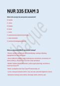 NUR 335 &sol; NUR335 EXAM 3&period; QUESTIONS WITH 100&percnt; CORRECT ANSWERS