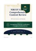 NBCOT Exam 2026&sol;2027 &ndash; Comprehensive Content Review with 108 Questions & Rationales&NewLine;&NewLine;