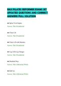 BASI PILATES REFORMER EXAMS SET&NewLine;UPDATED QUESTIONS AND CORRECT&NewLine;ANSWERS FULL SOLUTION&NewLine;