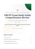 NBCOT Exam 2026&sol;2027 Study Guide &ndash; Comprehensive Review with Verified Q&A and Clinical Rationales&NewLine;&NewLine;