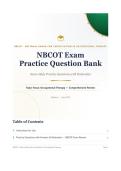 NBCOT Exam 2026&sol;2027 &ndash; Occupational Therapy Practice Questions with Verified Answers&NewLine;&NewLine;