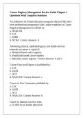 Cancer Registry Management Review Guide Chapter 1 Questions With Complete Solutions