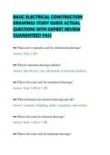 BASIC ELECTRICAL CONSTRUCTION&NewLine;DRAWINGS STUDY GUIDE ACTUAL&NewLine;QUESTIONS WITH EXPERT REVIEW&NewLine;GUARANTEED PASS&NewLine;