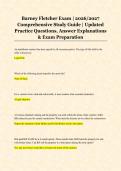 Barney Fletcher Exam &vert; 2026&sol;2027 &NewLine;Comprehensive Study Guide &vert; Updated &NewLine;Practice Questions&comma; Answer Explanations &NewLine;& Exam Preparation