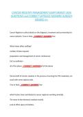 CANCER REGISTRY MANAGEMENT EXAM NEWEST 2026 &NewLine;QUESTIONS and CORRECT DETAILED ANSWERS ALREADY &NewLine;GRADED A&plus;