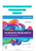 Test Bank for Nursing Research in Canada&comma; 5th Edition &vert; Chapters 1&ndash;21 Complete &vert; Latest Study Guide 2026 &vert; Mina Singh & Denise Polit