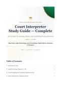 Court Interpreter Written Exam 2026&sol;2027 &ndash; Complete Study Guide with Verified Practice Questions&NewLine;&NewLine;