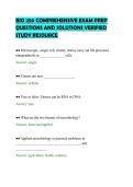 BIO 250 COMPREHENSIVE EXAM PREP&NewLine;QUESTIONS AND SOLUTIONS VERIFIED&NewLine;STUDY RESOURCE&NewLine;