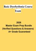 Basic Dysrhythmia Course Exam PDF &vert; Study Guide&comma; Practice Questions & ECG Rhythm Review 2026
