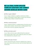 BIO 250 FINAL PAPER UPDATED&NewLine;COMPLETE QUESTIONS AND CORRECT&NewLine;ANSWERS BUNDLED REVIEW GUIDE&NewLine;