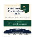 Court Interpreter Written Exam 2026&sol;2027 &ndash; Complete 105-Question Practice Bank with Rationales&NewLine;&NewLine;
