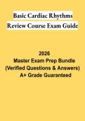 Basic Cardiac Rhythms Review Course Exam Guide PDF &vert; ECG Practice Questions&comma; Study Guide & Rhythm Review 2026