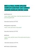 BIOD 151 FINAL PAPER UPDATED&NewLine;COMPLETE QUESTIONS AND CORRECT&NewLine;ANSWERS BUNDLED REVIEW GUIDE&NewLine;