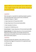Virginia DEQ Erosion & Sediment Control Mock Exam &NewLine;&vert; Full-Length Practice Test with Correct Answers & &NewLine;Detailed Rationales 