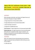 Virginia DEQ ESC Certification Study Guide &vert; High&NewLine;Yield Practice  QUESTIONs&comma; Detailed Rationales & &NewLine;Exam Success Guide 2026&sol;2027 