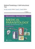 Test Bank - Medical Parasitology&colon; A Self-Instructional Text&comma; 7th Edition &lpar;Leventhal&comma; 2020&rpar;&comma; Chapter 1-11 Fully Covered 2026&sol;2027