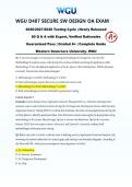 WGU D487 Secure SW Design OA Exam 2026&sol;2027&sol;2028 &vert; Complete Guide &vert; Newly Released &vert; Actual Exam &vert; 80 Q&A with Expert Rationales &vert; WGU &vert; Guaranteed Pass - A&plus; Graded&NewLine;&NewLine;