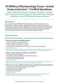 NURS8024 Pharmacology Exam 1 Actual Exam &ndash; Higher Education Advanced Nursing Curriculum &ndash; 2026&sol;2027 Academic Year &ndash; Verified Questions and Answers for Graduate-Level Nursing and Advanced Practice Students