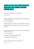 BIOD152 ACTUAL TEST PAPER ACCURATE&NewLine;QUESTIONS AND CORRECT ANSWERS&NewLine;GRADED APLUS&NewLine;