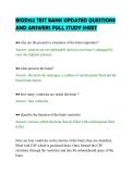 BIOD152 TEST BANK UPDATED QUESTIONS&NewLine;AND ANSWERS FULL STUDY SHEET&NewLine;