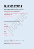NUR 335 &sol; NUR335 EXAM 4&period; QUESTIONS WITH 100&percnt; CORRECT ANSWERS&period; 
